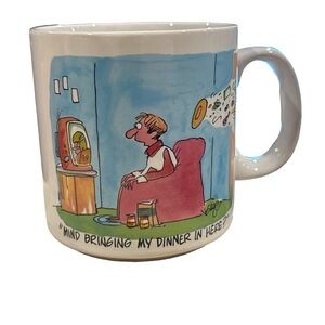 Vintage VG Myers Papel Adult Humor Coffee Mug Cartoon Comic  12 Oz DINNER Theme